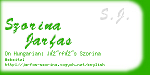 szorina jarfas business card